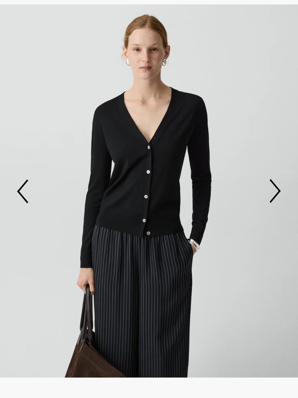 Theory V Neck Cardigan Regal Wool L $265 NWOT